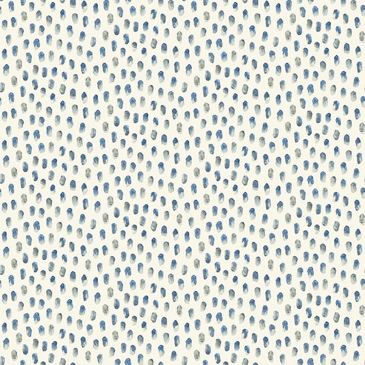 Sand Drips Blue Painted Dots Wallpaper