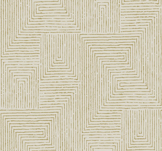 Mortenson Gold Geometric Wallpaper by Scott Living