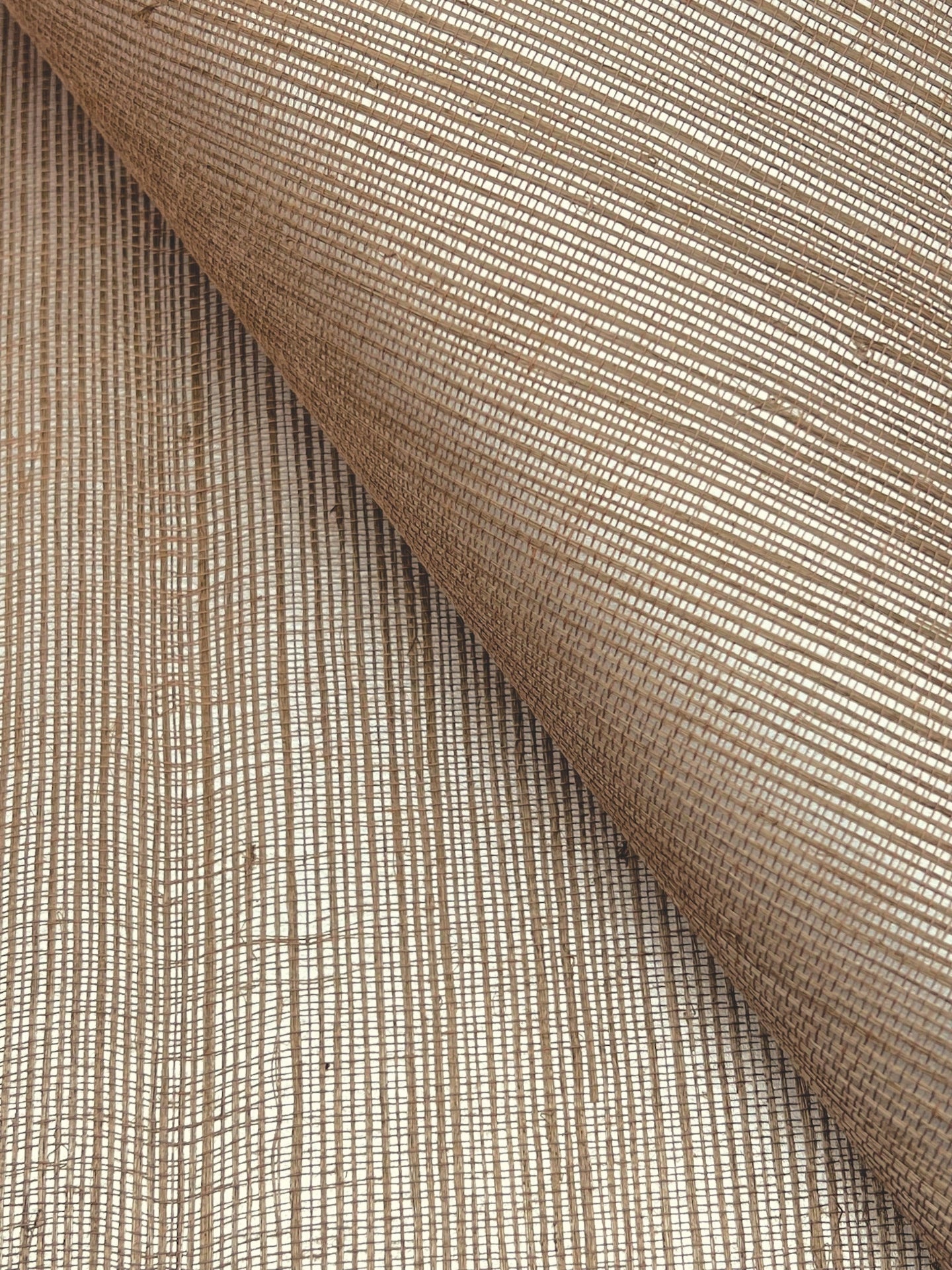 Maguey Silver and Beige Sisal Wallpaper- Silver and Beige