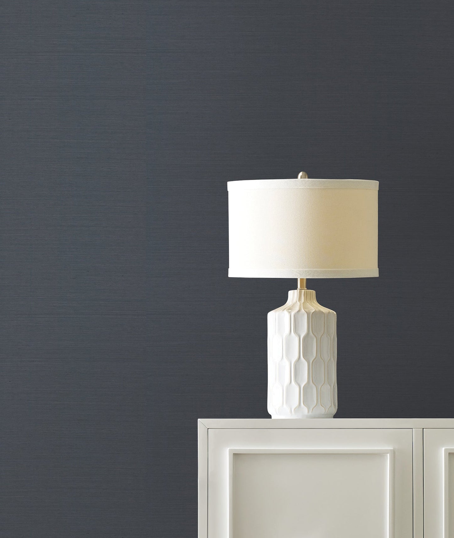 Maguey Navy Sisal Wallpaper- Navy