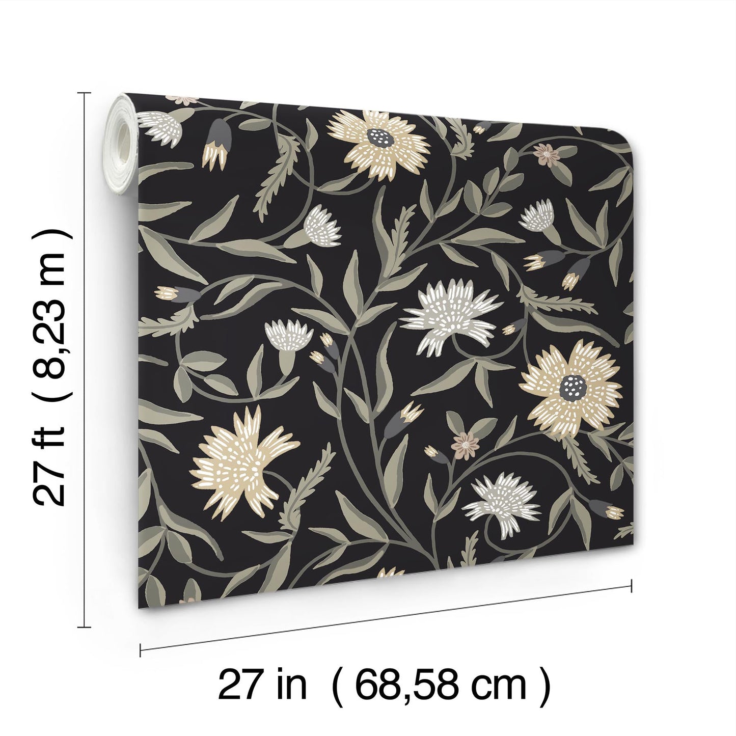 Aster Wallpaper- Black