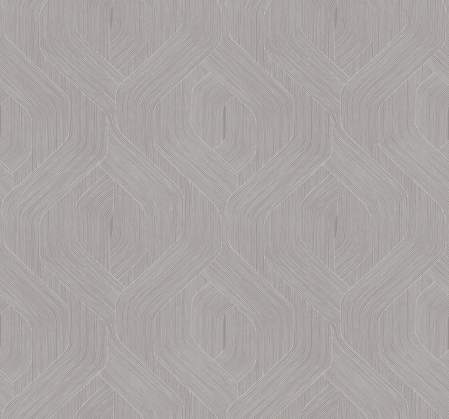 Fine Line Geometric Wallpaper- Grey