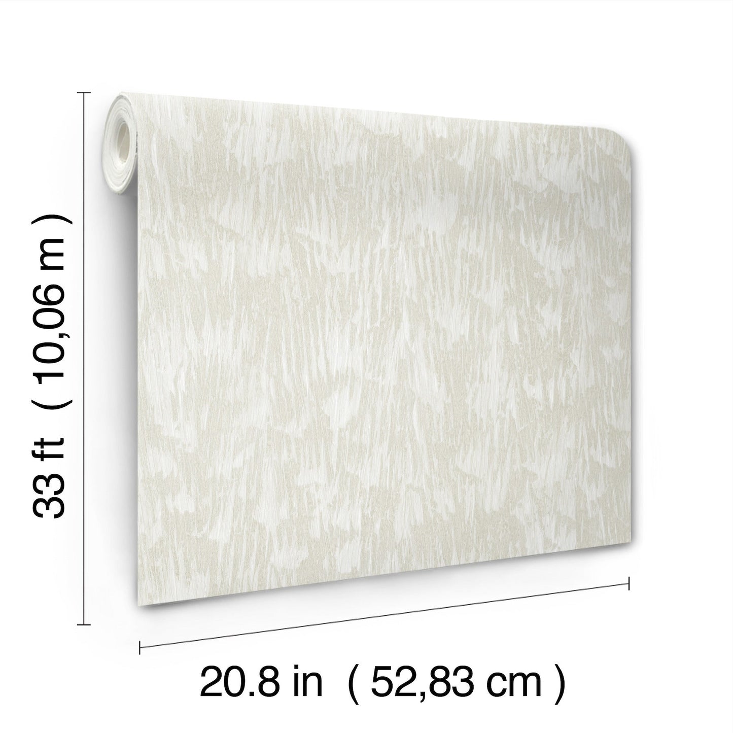 Gilded Plume Wallpaper- Light Cream