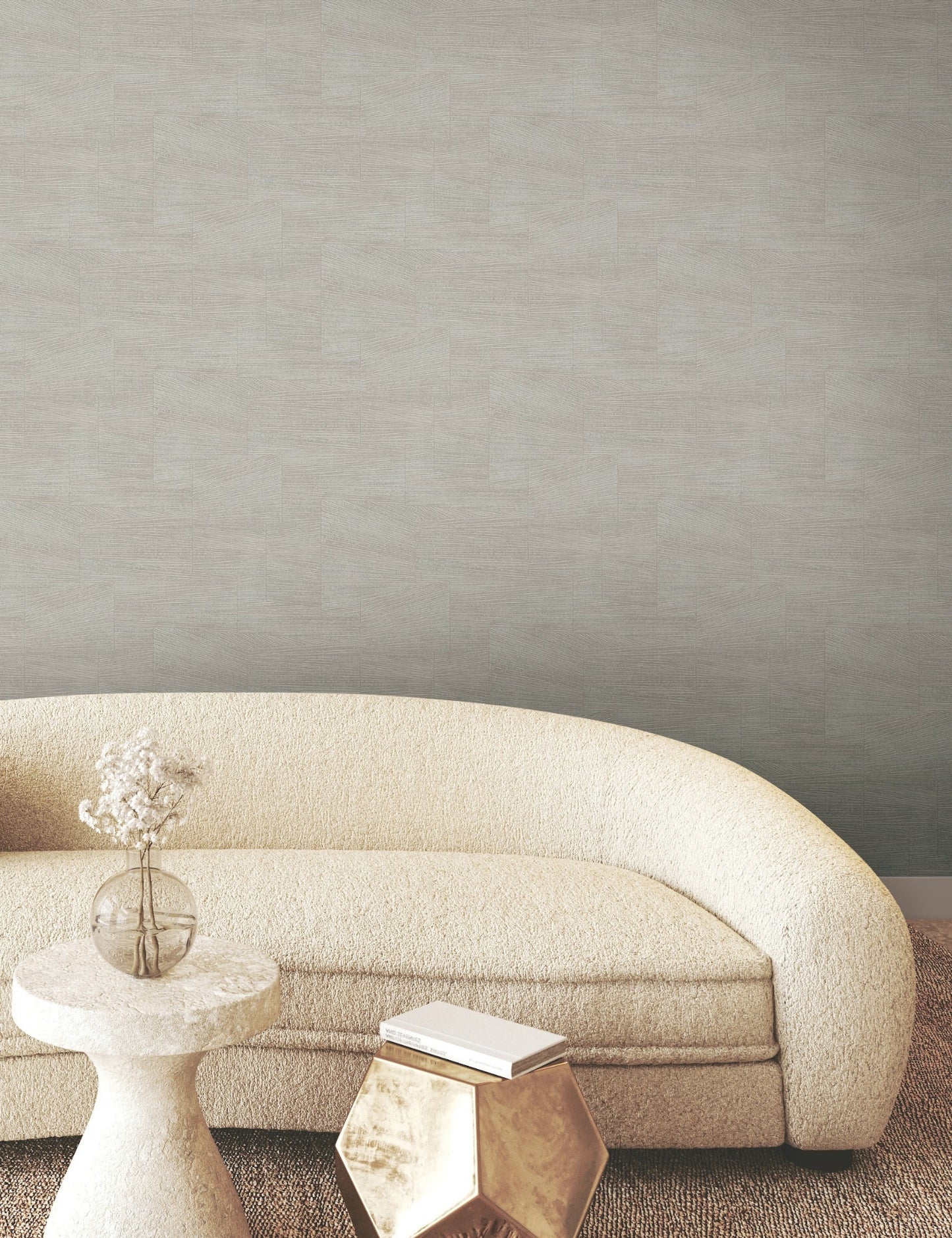 Higher Ground Geo Wallpaper- Stone Grey