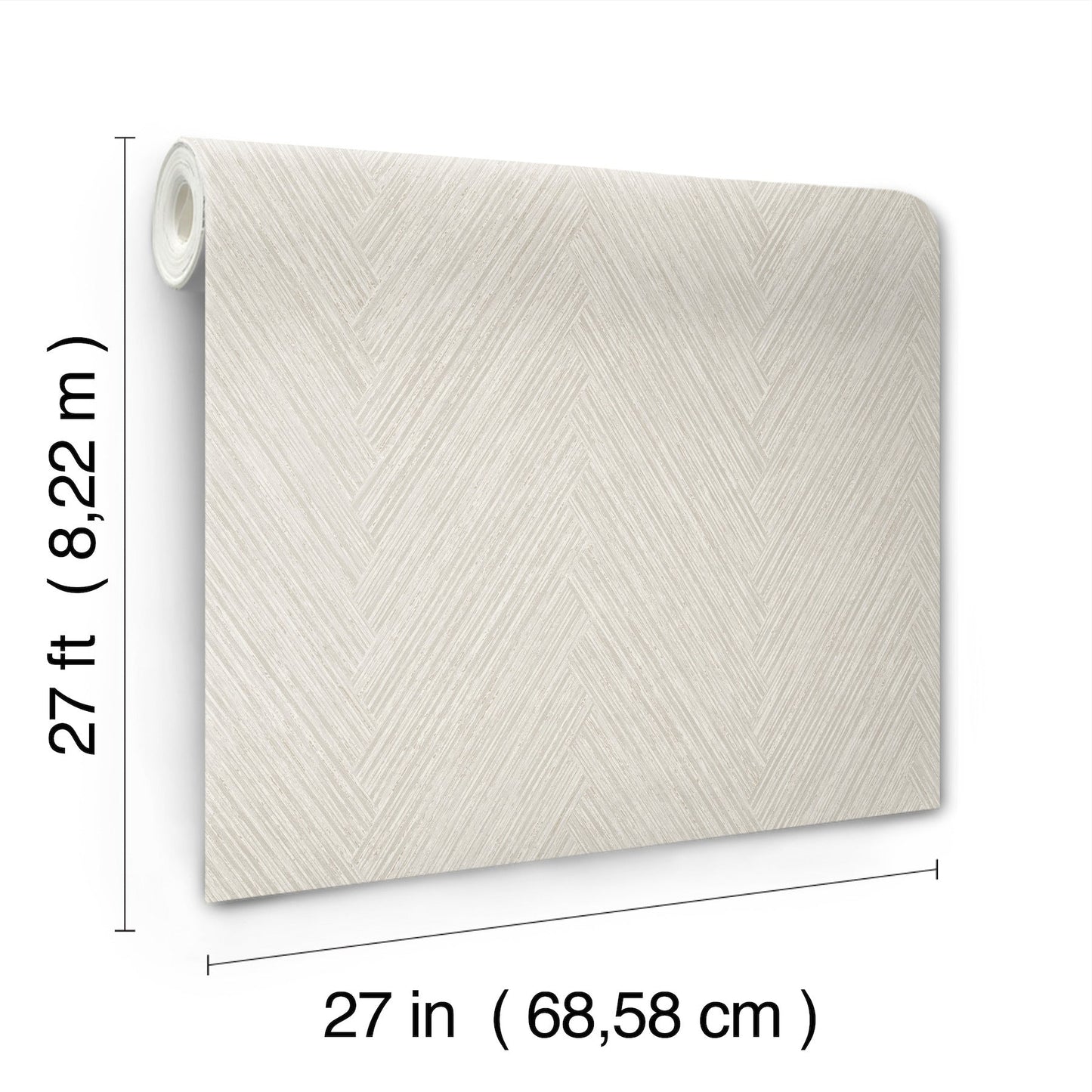 Thatched Chevron Wallpaper- Light Neutral