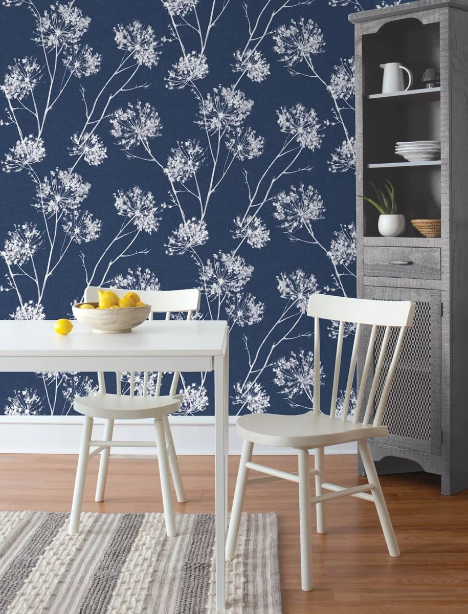 Dandelion Fields Blue Wallpaper