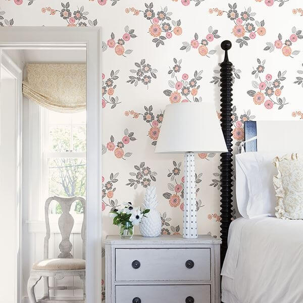 Malaga Pink Floral Wallpaper