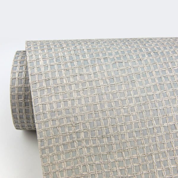 Wancahi Grey Grasscloth Wallpaper