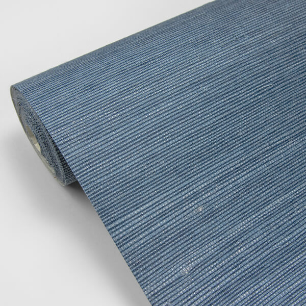 Lamphu Blue Sisal Grasscloth Wallpaper
