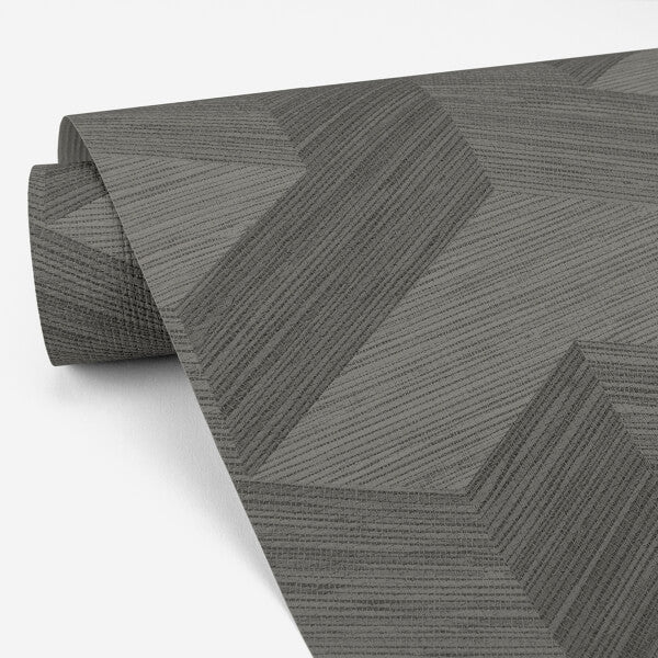 Y Knot Grey Geometric Texture Wallpaper