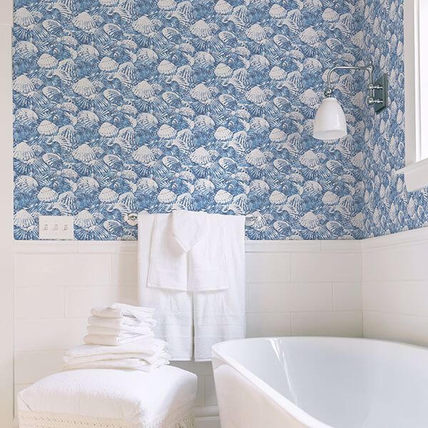 Surfside Blue Shells Wallpaper