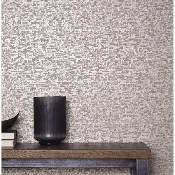 Belvedere Grey Faux Slate Wallpaper