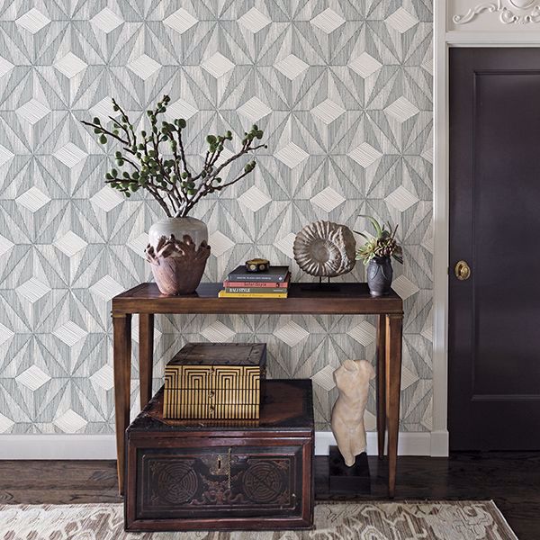 Paragon Slate Geometric Wallpaper