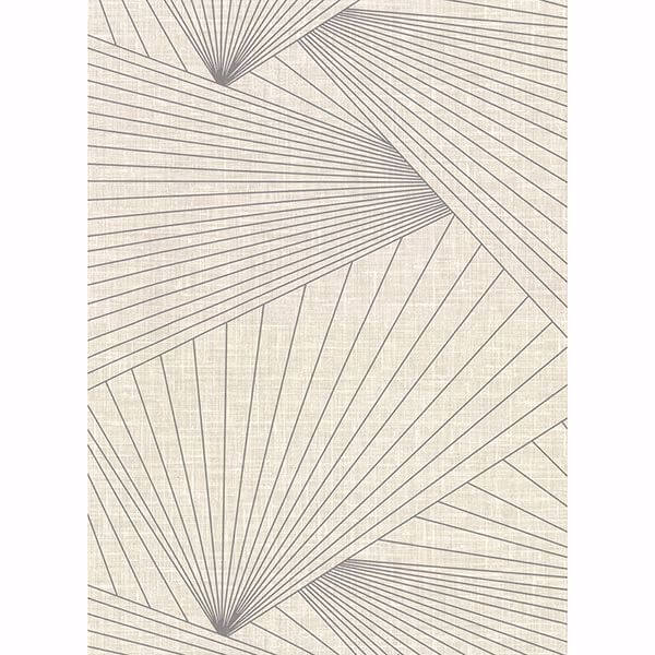 Berkeley Eggshell Geometric Faux Grasscloth Wallpaper