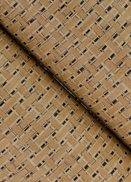 Ehuang Wheat Modern Basketweave Wallpaper