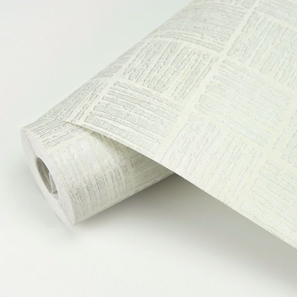 Glint Cream Distressed Geometric Wallpaper