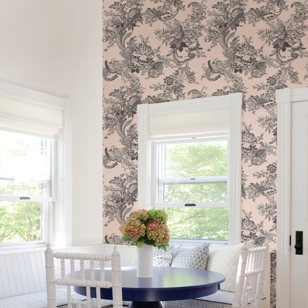 Carmel Blush Baroque Florals Wallpaper