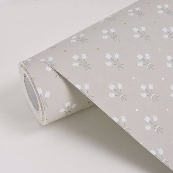 Lili Beige Miniature Floral Wallpaper