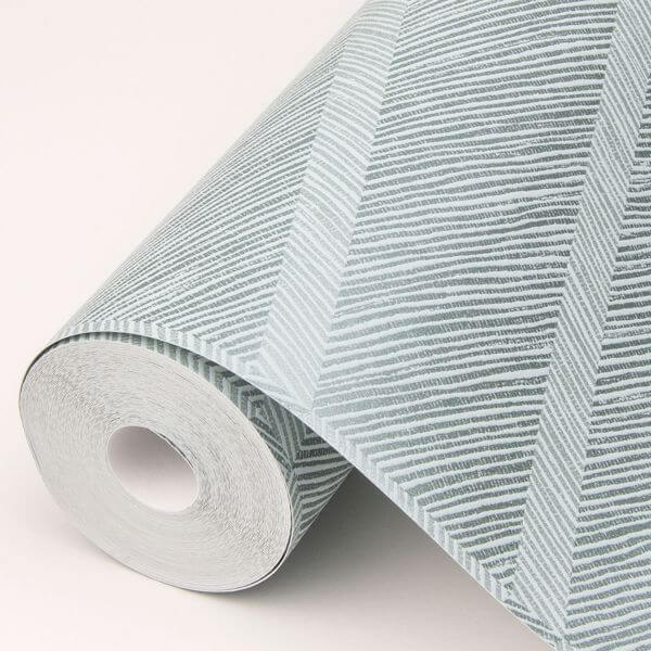 Aspen Aqua Chevron Wallpaper