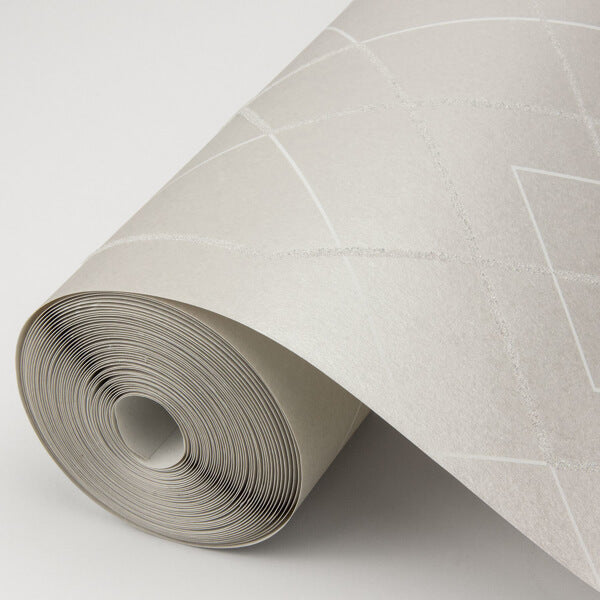 Ballard Silver Geometric Wallpaper