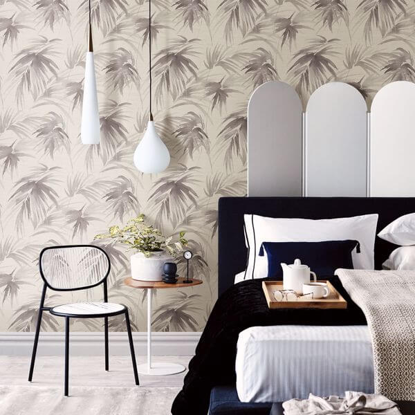Darlana Pewter Grasscloth Wallpaper