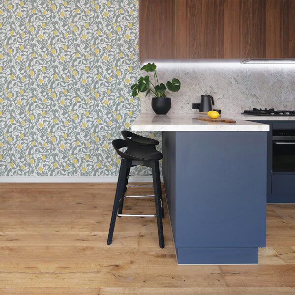 Loretto Grey Citrus Wallpaper
