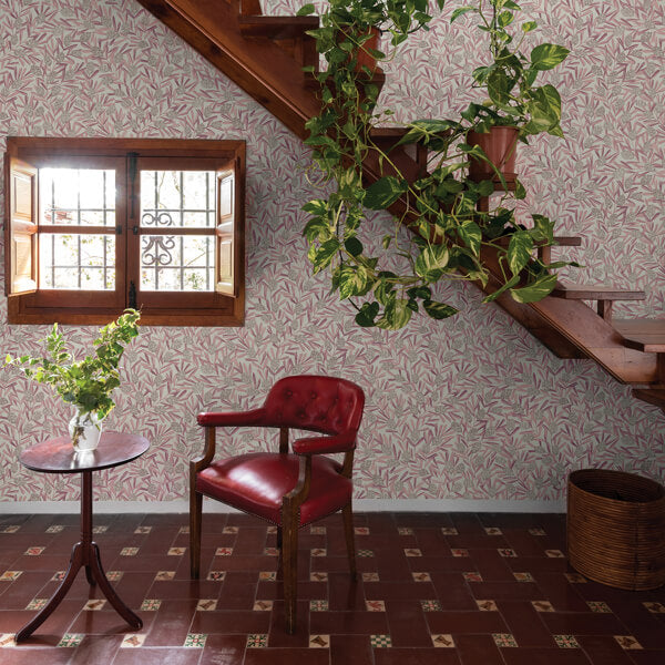 Zulma Pink Decorative Botanical Wallpaper