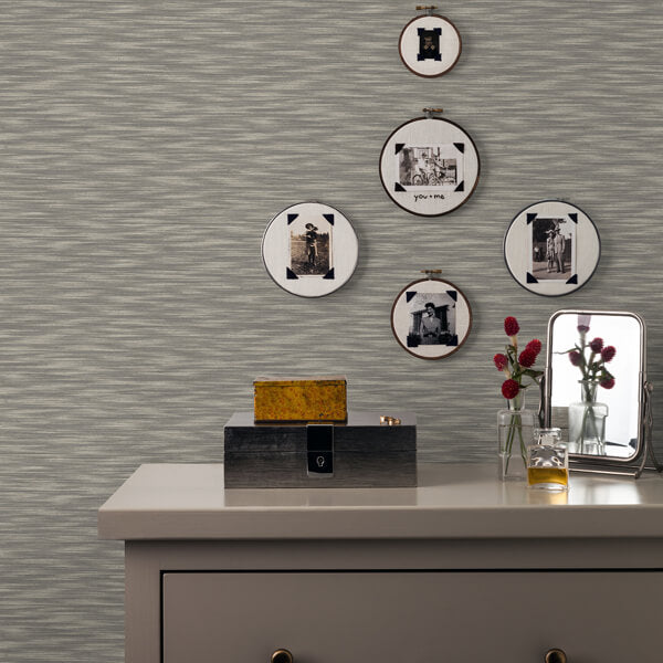 Benson Brown Variegated Stripe Wallpaper