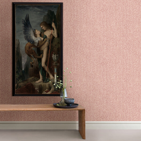 Ashbee Burgundy Tweed Wallpaper