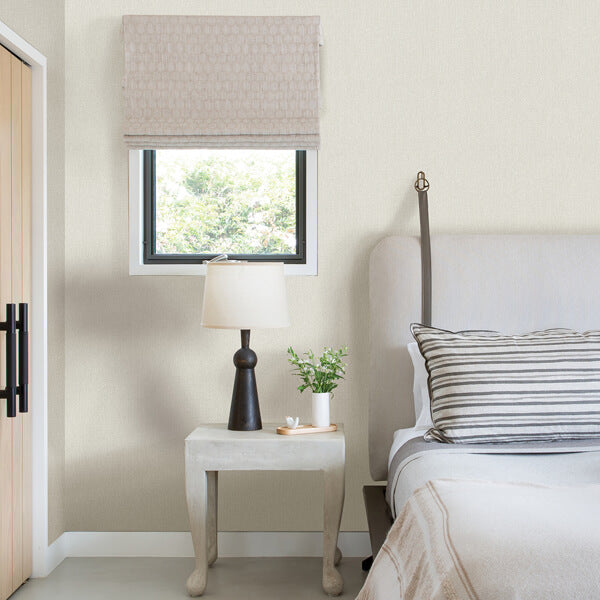 Sydney Light Grey Faux Linen Wallpaper