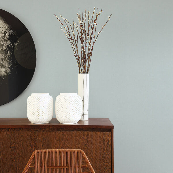 Meade Light Blue Fine Weave Wallpaper