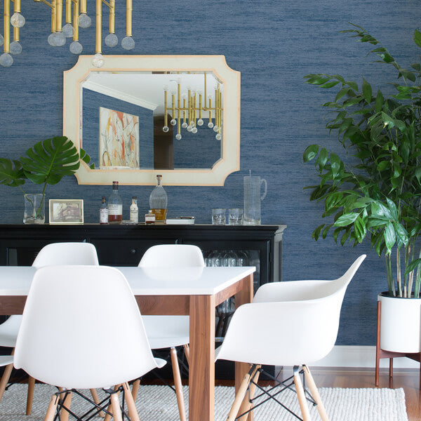 Lindsay Denim Chenille Wallpaper