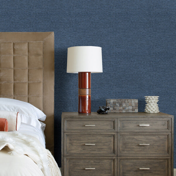 Jordan Indigo Faux Tweed Wallpaper