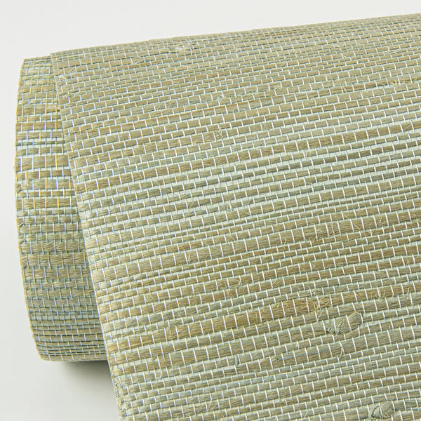 Battan Mint Jute Grasscloth Wallpaper