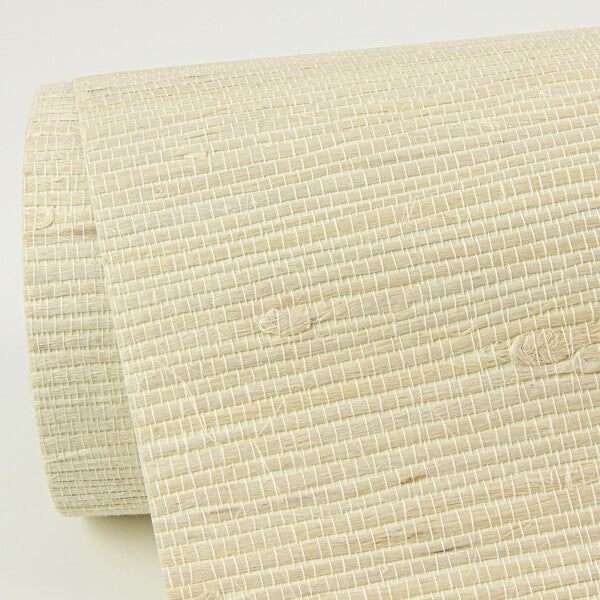 Battan Cream Jute Grasscloth Wallpaper