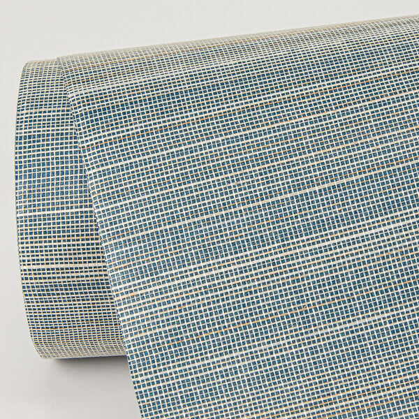 Mai Turquoise Abaca Grasscloth Wallpaper