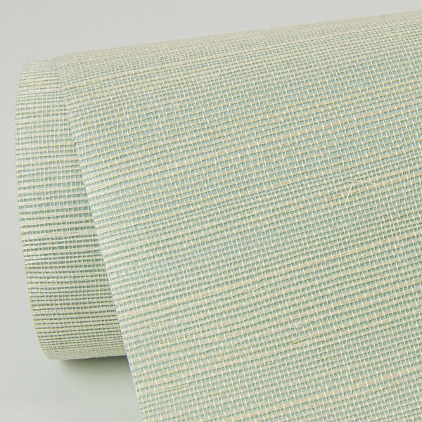 Sakiya Seafoam Sisal Grasscloth Wallpaper