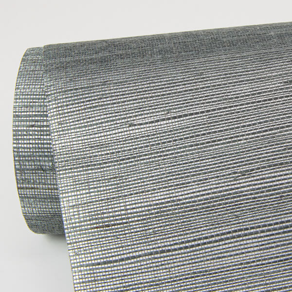 Sakiya Slate Sisal Grasscloth Wallpaper