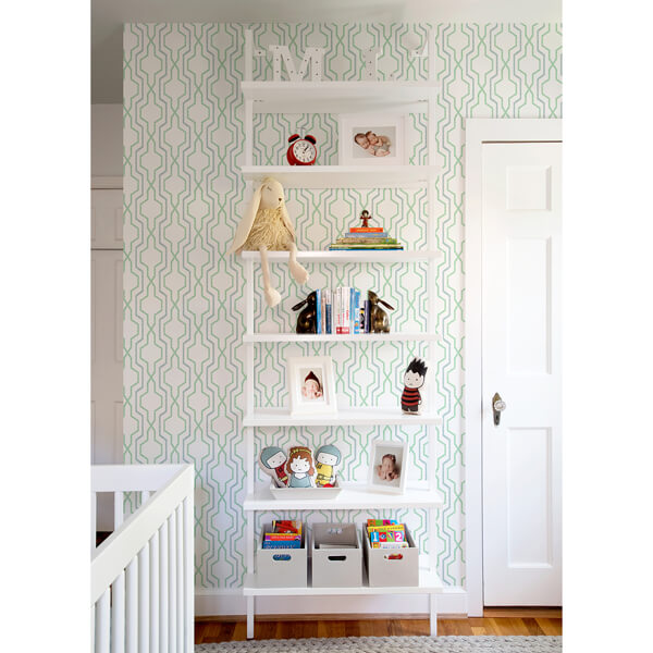 Rion Green Trellis Wallpaper