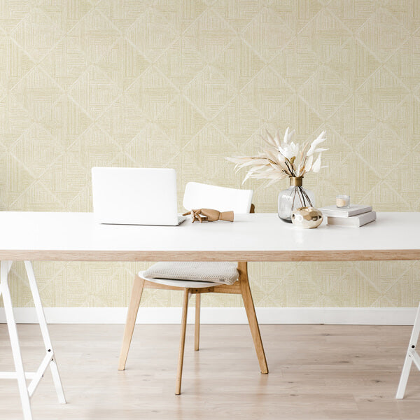 Cade Yellow Geometric Wallpaper
