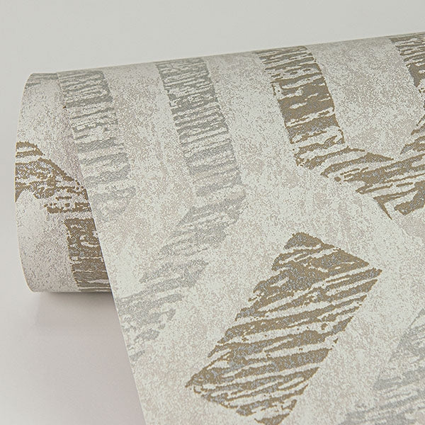 Latona Platinum Diamond Geometric Wallpaper