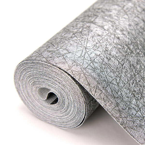 Nagano Silver Distressed Texture Wallpaper