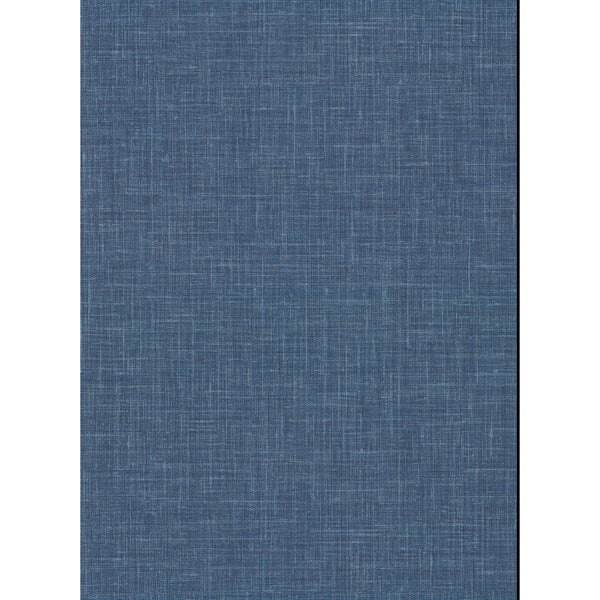 Upton Indigo Faux Linen Wallpaper