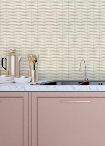 Gator Beige Geometric Stripe Wallpaper