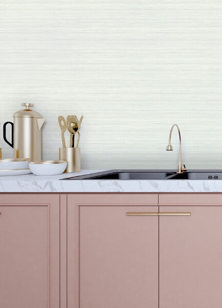 Shantung White Silk Wallpaper