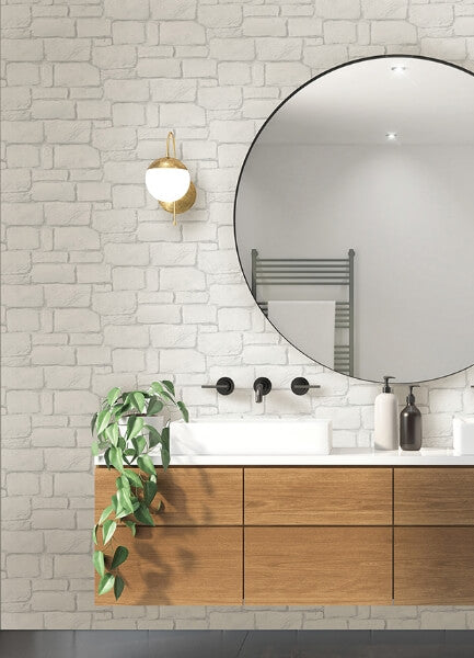 Casablanca White Stone Wallpaper