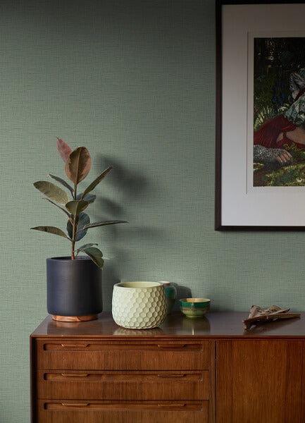 Salamander Light Green Woven Wallpaper