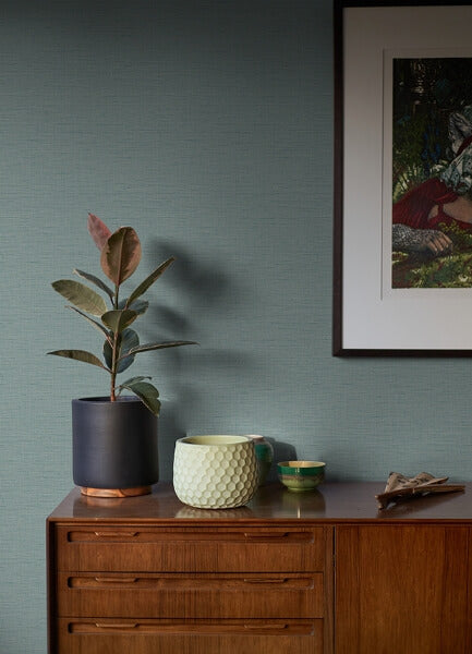 Salamander Light Blue Woven Wallpaper