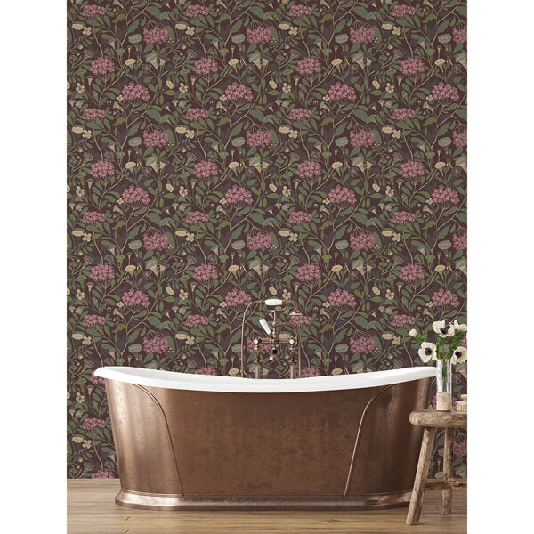 Hybbe Purple Garden Wallpaper