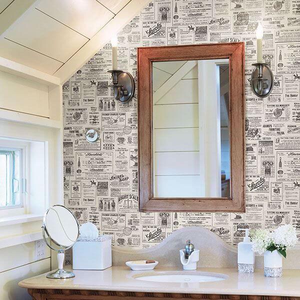 Adamstown Black Newspaper Wallpaper
